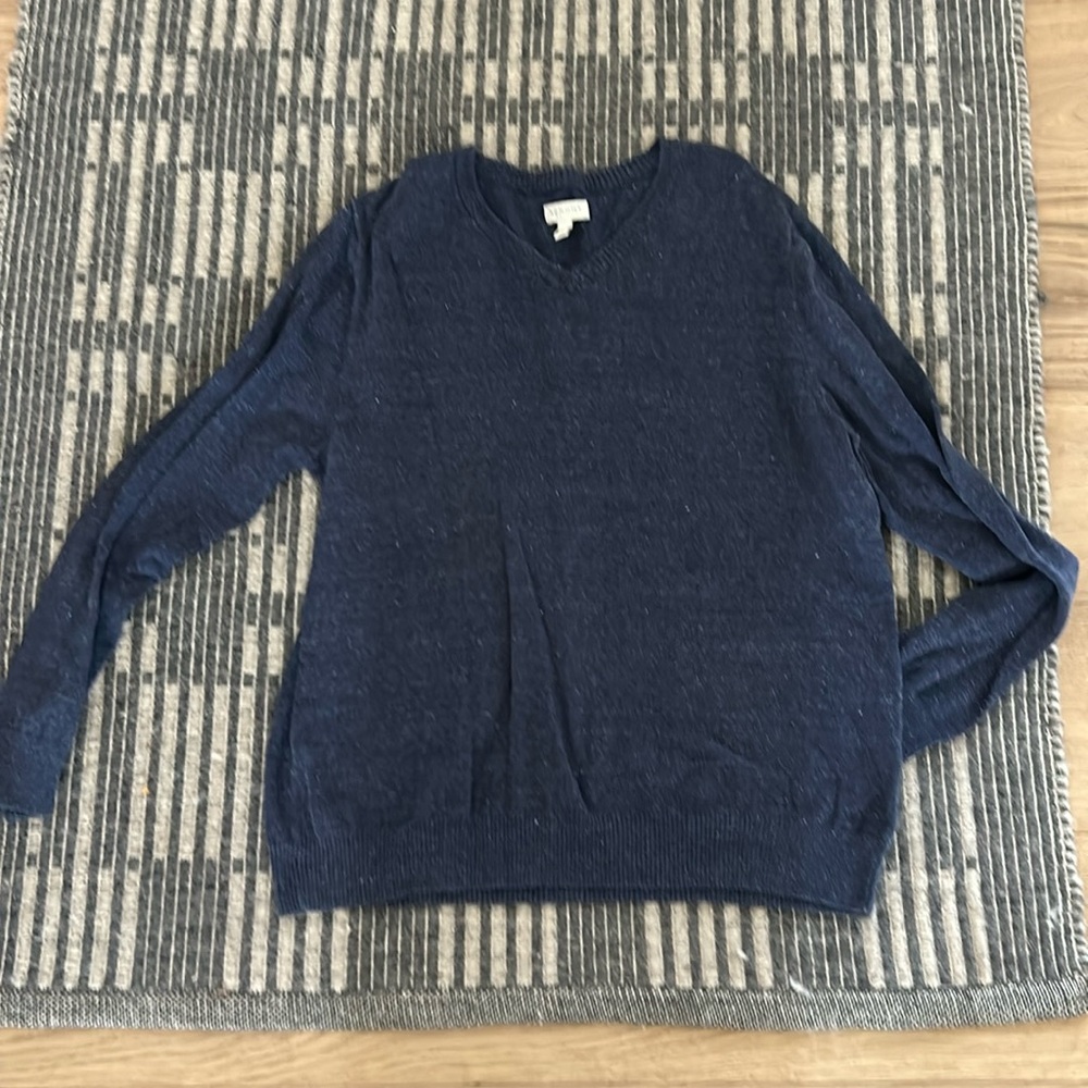 Navy vneck sweater